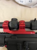 Strike Industries Armaspec Leapers UTG Тюнинг ar15 в красном цвете