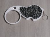 Лупа кишенькова складна Magnifier з підсвічуванням 6901C Збільшеня 4 та 20 крат