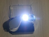 Ювелирная лупа Jeweler's metal loupe Silver Увеличение 30Х,линза 21мм,LED подсветка (1 шт.)