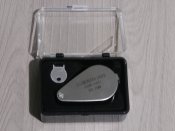 Ювелирная лупа Jeweler's metal loupe Silver Увеличение 30Х,линза 21мм,LED подсветка (1 шт.)