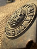 Німецька Пряжка ПСВ «GMU» з залишками позолоти та рідного ременя