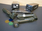Ліхтар тактичний Г-подібний з світлофільтрами US Army TL-122 MIL-TEC 21 см