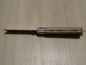 Нож складной Hufeng Tanto прямое лезвие деревянная рукоять 20 см
