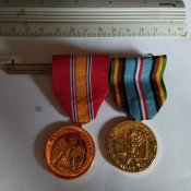 Медали США анодированные 2 шт.