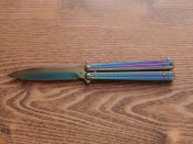 Нож балисонг бабочка Shaf A822 "Цветной...
