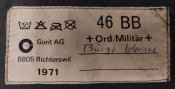 Плащ серый, дождевик, нейлон, размер 46-48, 1971 г, б/у, армия ВС Швейцария