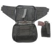 Сумка поясная со встроенной кобурой тактическая черная Mil-Tec PISTOLEN HIP BAG SCHWARZ