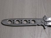 Нож тренировочный Benchmade Silver, для флиппинга нож-бабочка 21.5 см