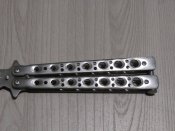 Нож тренировочный Benchmade Silver, для флиппинга нож-бабочка 21.5 см