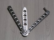 Нож тренировочный Benchmade Silver, для флиппинга нож-бабочка 21.5 см
