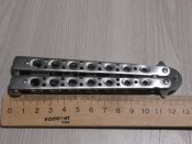 Нож тренировочный Benchmade Silver, для флиппинга нож-бабочка 21.5 см