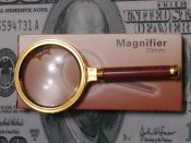 Лупа ювелірна Antique Classic Maqnifyinq Glass Червоне дерево,збільшення 6х,діаметр 70мм