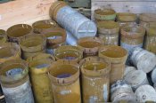 гильза\поддон от порохового заряда от выстрела к 125 мм. танковой пушки