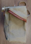 Сумка брезентовая с ремешком, хаки, 60-е года, б/у, армия ВС Швейцария