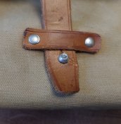 Сумка брезентовая с ремешком, хаки, 60-е года, б/у, армия ВС Швейцария
