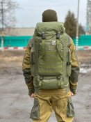 Туристический рюкзак на 70 л. | походной рюкзак | военный рюкзак | тактический рюкзак (Олива)