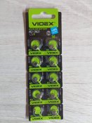 Батарейка VIDEX Alkaline LR621 AG1 1.50 V для кварцевых часов, игрушек и брелков 10шт