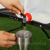 Раскладная фляга-баклажка-емкость для воды с ручкой и вентилем 2 л