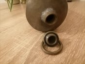 Э#  Фляга старовинна виготовлена з гiльзи з Францii латунь.