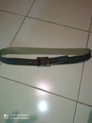 Ремінь текстильний кольору хакі 112-105 см.