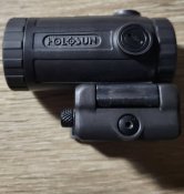 Коліматорний приціл + Магніфер (збільшувач) Holosun HS512C + HM3XT