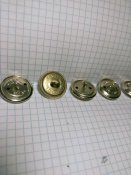 Гудзики 24мм ВПС Британії 5шт, стан новий.