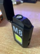 Електроімпульсна спіральна запальничка M8 із ліхтариком 3W, зарядкою від USB