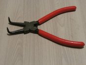 Щипці для зняття стопорних кілець зігнуті на стиск 180mm 7''