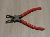 Щипці для зняття стопорних кілець зігнуті на стиск 180mm 7''