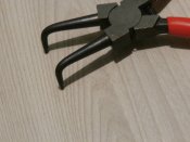 Щипці для зняття стопорних кілець зігнуті на стиск 180mm 7''