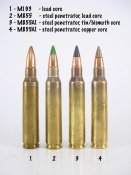 ММГ патрона 5.56 (223rem)не стрелян с оливк цв пули 2шт