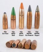 ММГ патрона 5.56 (223rem)не стрелян с оливк цв пули 2шт