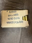ММГ патрона 5.56 (223rem)не стрелян с оливк цв пули 2шт