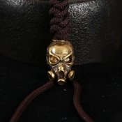 Намистина (бусина) "Стімпанк череп Сталкер Gold" для плетіння темляків з паракорду