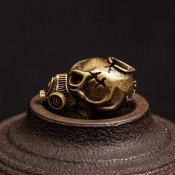 Намистина (бусина) "Стімпанк череп Сталкер Gold" для плетіння темляків з паракорду