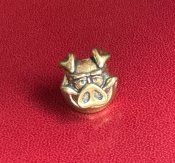 Намистина (бусина) "Golden Pig Head" для плетіння темляків з паракорду