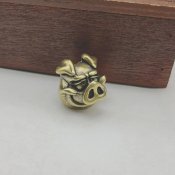 Намистина (бусина) "Golden Pig Head" для плетіння темляків з паракорду