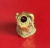 Намистина (бусина) "Gold Angry Samurai Head" для плетіння темляків з паракорду