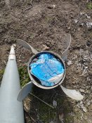 Носова та хвостова частина РСЗВ Ураган