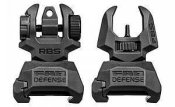 Складные механические Мушка и Целик Fab Defense FBS, прямые прицельные. Black. Оригинал
