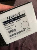 Коліматор LEUPOLD Freedom RDS 1x34mm Red Dot 223 BDC 1.0 MOA Dot