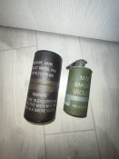 Використана м18 димова граната USA, фіолетова