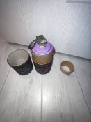 Використана м18 димова граната USA, фіолетова