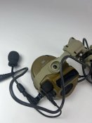 Активні навушники 3M Peltor Comtac VI на адаптерах з мікрофоном та виходом на рацію, Колір: Койот, Артикул: 40273
