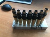 Стенд из гильз подарочный