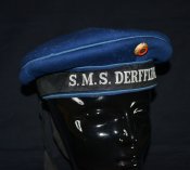 Редкая императорская немецкая военно-морская фуражка "SMS Derfflinger".