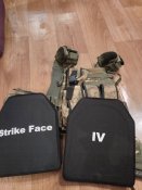 Комплект бронеплит StrikeFace 4 класс+ плитоноска з підсумками під АК