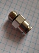 Фітинг цанговий з різьбленням 06-G01 6мм 18 (9,7 мм)
