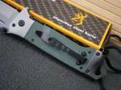 Ніж складаний Browning US Tanto G10 оливковий 22 см