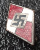 Членский знак HitlerJugend (HJ). Клеймо "RZM М1/27"